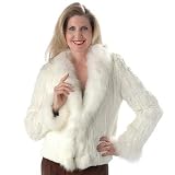 Cedric's Luxe Collection Fox Fur Detail Rex Rabbit Fur Jacket