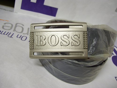 HealthPersonalCare: HUGO BOSS MEN's BELT BUCKLE WITH LEATHER BELT/STRAP By BOSS