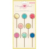 Crate Paper Maggie Holmes Rhinestone & Resin Flower Clip Embellishments