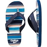 OSHKOSH(オシュコシュ) オシュコシュ ストライプ フリップフロップ ブルー シューズ 15.5～16.5cm【並行輸入】