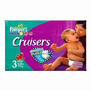 Pampers Cruisers Diapers Size 3 16-28 Lbs Sesame Designs Super Mega 70 Diap