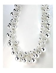 Ball Necklace In 92.5 Sterling Silver