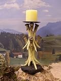 River's Edge Candle Holder Deer Antler