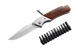 Eigenschaften Herbertz  / Herbertz Einhandmesser, AISI 420, Pakkaholz, mit Licht, Bits und Etui