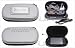 FPUK - SILVER CONSOLE GAME CARRY CASE HOLDER BAG FOR SONY PSP / UMD DISCS