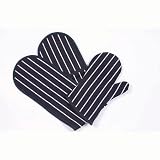 Blue striped Double Oven Gloves