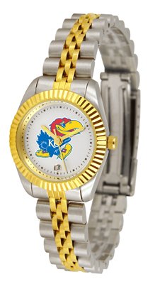 Kansas Jayhawks KU NCAA Womens 23Kt Gold Watch