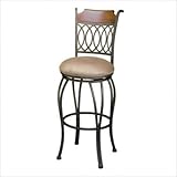 Lexington Rust 30" Swivel Barstool w/ Moccasin Suede Fabric