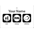 CUSTOM EAT SLEEP CLAIMS CAR AIR FRESHENER'