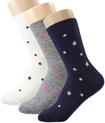 LEGGERO Women's 3pairs Twinkle Little Star Ankle High Socks