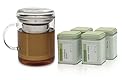 Adagio Teas Glass Mug with Infuser & Four Tea Set
