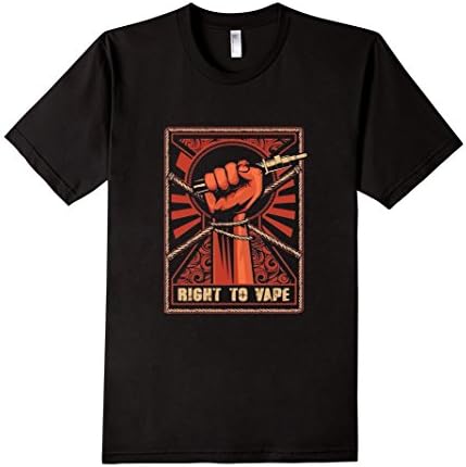Men's Right To Vape Solidarity Fist Protest The FDA Vaping T-Shirt Large Black