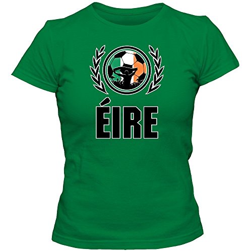 Irland EM 2016 #2 T-Shirt | Éire | Fußball | Damen | The Boys in Green | Trikot | Nationalmannschaft, Farbe:Hellgrün (Kelly Green L191);Größe:L