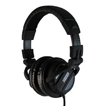 Professional Lambo Wolf MH-700V Lightweight Hi-Fi Stereo Headphone, With In-Cord Microphone & Volume Control & On-Off Switch - Black