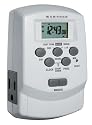 Woods 59377 Digital 7-Day Lamp/Appliance Timer with 2 Outlets, Up to 8 On/Off Settings per day and Battery Back Up