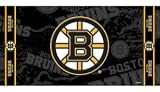 Boston Bruins Beach Towel Featuring Colorfast Team Graphics Fiber Reactive Printed