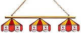NFL Kansas City Chiefs Three Shade Stained Glass Billiard Table Lamp