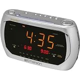 Emerson Radio Jumbo Triple Display Dual Alarm AM/FM Clock Radio with SmartSet Technology