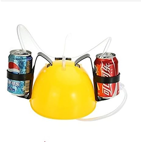 Yellow Creative Beer Can Drinking Helmet Hat Black Four Colors