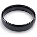 KONOV Mens Womens Stainless Steel Ring, 5mm, Comfort Fit Band, Black