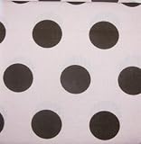 Peri Pink Brown Dot Fabric Shower Curtain