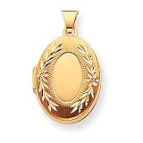 14k Diamond-cut Locket