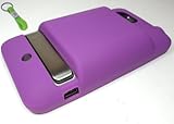 Purple HTC Thunderbolt 4G LTE Extended Battery Silicone Case w/ GizMax Sili ....