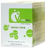 VitaBev 65,000 ORAC Drinkable Effervescent Complete Multivitamin, Lemon Lime Flavor, 30 Daily Packets
