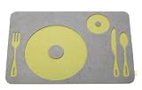True Fabrications Felt Table Setting Placemat, Set of 2, Modern Gren/ Warm Grey