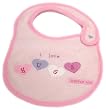 Dressed to Drool Girl "I Love Hugs, Kisses Too" Bib