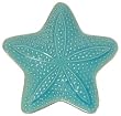 Ceramic Pottery Starfish Azure Medium Plate 8.5"D Set of Two