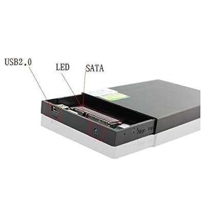 2.5 inch SATA USB 2.0 Hard Drive Enclosure/Caddy - (Hard Drive Not included) (Silver)