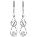10k White Gold Love Knot Diamond Earrings (1/3