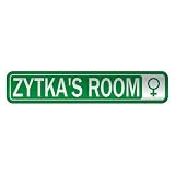 " ZYTKA 'S ROOM " STREET SIGN NAME