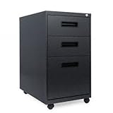 Alera PA532823CH Three-Drawer Mobile Pedestal File, 15-7/8w x28-1/4h x23-1/4d, Charcoal