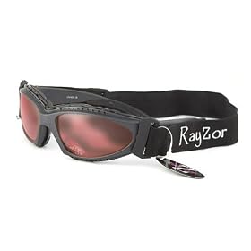 2012 Rayzor Professional UV400 Gun Metal Grey 2 In 1 Ski / SnowBoard Sunglasses / Goggles, With a Clear Rose Anti-Glare Clarity Lens and a Detachable Elasticated Headband.