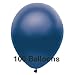 100 Party Balloons - 11 Round Latex, Satin Navy