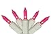 Sienna Set of 100 Super Bright Pink Mini Christmas Lights - White Wire