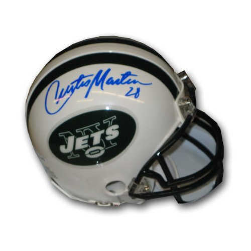 Upper Deck New York Jets Curtis Martin Autographed Mini Replica Helmet