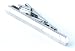 Enigma Silver Arrow Edge Tie Clip with Gift Box