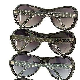 Black Monogram Fashion Sunglasses