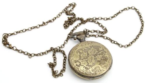 Molten Metal Pocket Watch Necklace