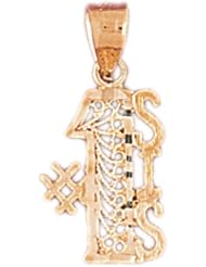 Dazzlers Solid 14k Gold Filigree Number 1 Sister Charm Pendant Available in three colors from jewelsberry (weights: 1.4 grams only)