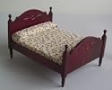 DOLLS HOUSE MAHOGANY BED 1/12TH
