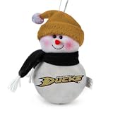 Pack of 3 NHL Anaheim Ducks Plush Snowman Christmas Ornaments 6"