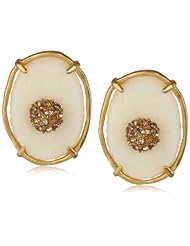 T Tahari Oval Clip-On Earrings