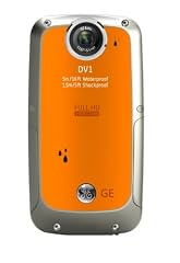 GE DV1-CO Waterproof/Shockproof 1080P Pocket Video Camera (Citrus Orange) photo