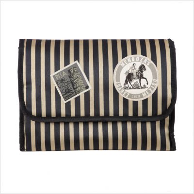 Black and Gold Stripe Hanging Cosmetic Bag Black and Gold Stripe Hanging Cosmetic Bag