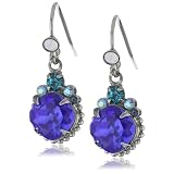 Sorrelli Electric Blue Crystal Drop Antique Si