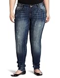 Southpole Juniors Plus Size Destructed Skinny Jeans